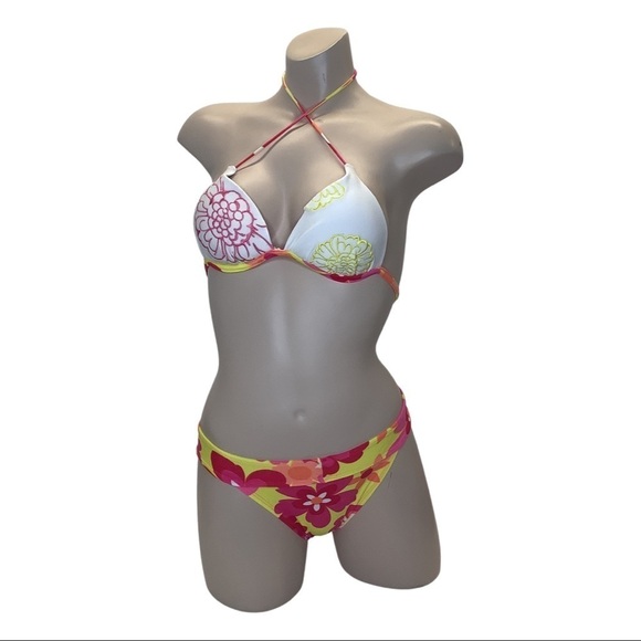 Recco brazilian bright floral print bikini New With Tags - Picture 1 of 4